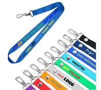 TEMEITE Cordini personalizzati personalizzati con foto, nome, logo, testo - Design Your Own Name Portachiavi Holder Blu