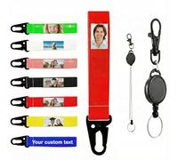 TEMEITE Portachiavi personalizzato con testo e logo personalizzati, cordino in tessuto con clip in metallo per auto, moto, borse, targhetta portachiavi personalizzata con nome