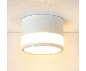 Temgin Faretti LED Bianchi Soffitto Rotondo Cubo Faretto Cucina per Interni Senza Forare, 12W IP65 Plafoniera Bagno Corridoio Cilindro Bianco Caldo per Esterno IRC82 Non da Incasso Ø10cm Alluminio