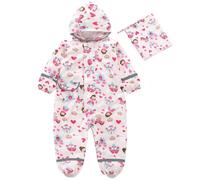 Temhou Tuta Impermeabile Bambini, Tuta Pioggia Bambina Antipioggia con Cappuccio Poncho Impermeabile Ragazze Ragazzi Giacche da Pioggia