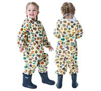 Temhou Tuta Impermeabile Bambini Tuta Pioggia Bambina Antipioggia con Cappuccio Poncho Impermeabile Ragazze Ragazzi Giacche da Pioggia