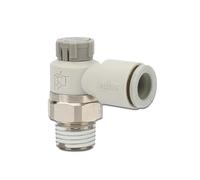 Temhyu 10 PZ Tipo SMC Regolatore di velocità con Raccordo One-Touch Meter-out Valvola a Farfalla Raccordo Pneumatico AS1201F AS2201F 3201F (Color : AS2201F-02-08SA)