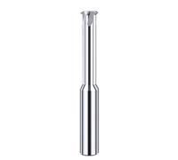 Temhyu 4mm 6mm gambo carburo di tungsteno dente singolo fresa a spirale fresa for filetti punta for router metrico for acciaio alluminio fresa utensile CNC 60 °(M1.04x0.25 aluminum)