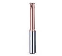 Temhyu 4mm 6mm gambo carburo di tungsteno dente singolo fresa a spirale fresa for filetti punta for router metrico for acciaio alluminio fresa utensile CNC 60 °(M4x0.7 steel)