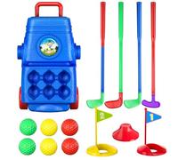 TEMI Set da golf per bambini, giocattolo sportivo, per interni ed esterni, per ragazzi e ragazze, 2, 3, 4, 5 anni