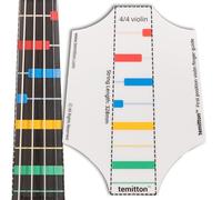 temitton™ Guida per dita per violino, formato 4/4, fogli statici non adesivi, diteggiatura con codice colore, adesivi per tastiera di violino, adesivi per posizione violino (base 4/4 Type_A)