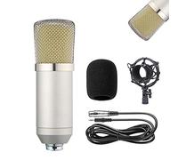 TEmkin Kit Microfono a condensatore Bm-700 Mic Set Microfono da Gioco, Microfono Podcast XLR a 3,5 mm con Microfono Regolabile, Supporto Antiurto, per Registrazione in Studio TR
