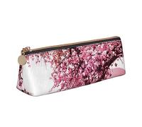 TEMKIN Pink Cherry Bloosom - Astuccio da donna in pelle, con cerniera, per ufficio, rosa, Taglia unica, Semplice