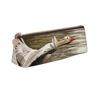 TEMKIN Plumage Spring Park - Astuccio in pelle da donna, con stampa, grande capacità, con cerniera, per ufficio, bianco, Taglia unica, Semplice
