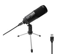 TEmkin Set Microfono a condensatore USB, Microfono da Studio vocale cardioide Professionale per Streaming multimediale, doppiaggio, Giochi, microfoni vocali per studi Domestici