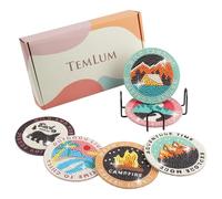 Temlum Diamond Painting - Set di 6 sottobicchieri fai da te per esterni, piccoli diamond painting, per adulti, bambini e principianti