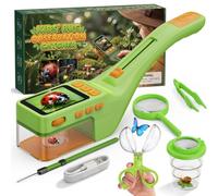 Temodu Cattura Insetti con Microscopio Bambini, Microscopio Digitale Bambini 500X, Giocattolo Per La Ricerca all'aperto, Idea Regalo di Natale e Ritorno a Scuola, per Bambini 3-12 Ann (Lime Green)
