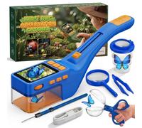 Temodu Cattura Insetti con Microscopio Bambini, Microscopio Digitale Bambini 500X, Giocattolo Per La Ricerca all'aperto, Idea Regalo di Natale e Ritorno a Scuola, per Bambini 3-12 Ann (Blue)