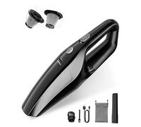 TEMOLA Aspirapolvere Auto Potente, Aspirabriciole Senza Fili con motore brushless 12000Pa, Aspirapolvere per Auto in acciaio inox HEPA, Aspirapolvere Portatile per accessori auto, casa, ufficio