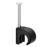 Temolink Clip per cavi, 100 pezzi, 5-7 mm, robuste clip per unghie, in acciaio inox 304, resistenti ai raggi UV e alle intemperie, gestione dei cavi per telefono ed Ethernet, cavo di alimentazione