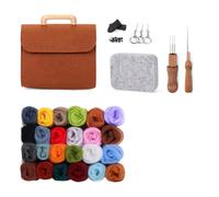 TEMOOUES 24 colori ago infeltrimento forniture con istruzioni passo passo principiante animale ago set forniture lana artigianato