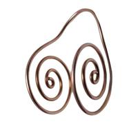 TEMOOUES 3. Filo spesso di rame elicoidale polsino fatto a mano regolabile gioielli per Mindfulness energia messa a terra elicoidale mano di rame, Misura unica, come descritto