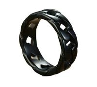 TEMOOUES Anelli da motociclista in acciaio al titanio stili industriali Disegni a catena portatile Accessori gioielli unisex per coppie di pelli sensibili Anelli a catena industriali, 14, come
