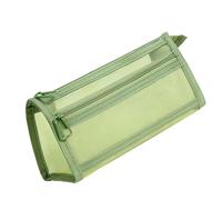 TEMOOUES Astuccio trasparente a doppio strato in rete sacchetti a rete borsa di grande capacità penna per il ritorno a scuola forniture per ragazza a doppio strato penna trasparente forniture per