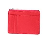 TEMOOUES Blocking Portafoglio da donna in pelle PU compatto portafoglio corto portamonete con cerniera tasca per cambio per uso quotidiano e viaggio con cerniera borsa per carte, Rosso, Bellezza di