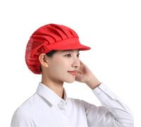 TEMOOUES Cappello da cucina professionale Traspirante Servizio di ristorazione Coperture per capelli di dimensioni regolabili Rete per capelli per uomini e donne Fabbrica Worker Cappello per uso