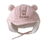 TEMOOUES Cappello di sicurezza dell'orecchio misto del cotone per i neonati freddo Rainwear sottile Rapiddry piano Ragazzi Femmine 48-53cm Rapiddry Soft Ear Security Hat, A, Taglia unica