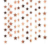 TEMOOUES Catene di Stelle di Carta Riciclabili Colori Assortiti Hanging Streamers Pendente Per La Decorazione Della Stanza di Vacanza Ghirlande Accessori Stelle Filanti