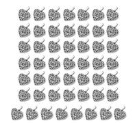 TEMOOUES Ciondolo in lega a forma di cuore per collane e progetti fatti a mano, elegante componente per la creazione di gioielli, charm a forma di cuore per braccialetti e collane, Misura unica, come