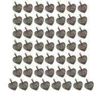 TEMOOUES Ciondolo in lega a forma di cuore per collane e progetti fatti a mano, elegante componente per la creazione di gioielli, charm a forma di cuore per braccialetti e collane, Misura unica, come