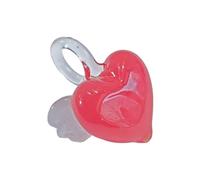 TEMOOUES Collana regolabile con ciondolo a forma di cuore con ala fatta a mano in cristallo per le donne elegante accessorio decorativo per borsa fatto a mano in vetro ala cuore ciondolo, Misura unica