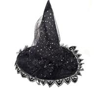 TEMOOUES Cosplay Props Witch Hat Wizard All Age Halloween Party Gioco di ruolo Strega Cloche Copricapo Mascherata Copricapo