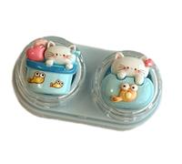 TEMOOUES Custodia per lenti e strumento di rimozione, dimensioni compatte, inserto in gomma, facile da trasportare, per applicare contatti in modo sicuro e compatto, E