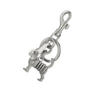TEMOOUES Elegante portachiavi a forma di ornamento da appendere in lega, adatto per individui alla moda e per uso quotidiano portachiavi accessorio per feste, Argento, Taglia unica
