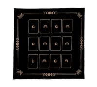TEMOOUES Elegante tovaglia in velluto portatile stuoie per divinazione con opere d'arte mistiche per meditazioni spirituali e decorazione domestica Tarocchi artistici panno da lettura