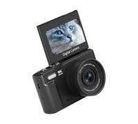 TEMOOUES Fotocamera Vlog 5K 75MP Con Schermo da 3 pollici 180 ° Zoom 18X WiFi e messa a fuoco automatica Luce integrata per principianti Zoom WiFi Vlog Camera