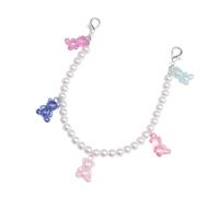 TEMOOUES Gioielli di ispirazione vintage a tema marino delicato perline accento catena ornamento unico perline imitazione perle stratificazione, Misura unica, come descritto, come descritto