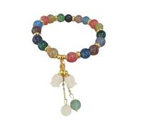 TEMOOUES Hip Pad Fiore Arcobaleno Roccia Perline Catena Regolabile per Le Donne Gioielli Moda Unico Pad Charm Strati