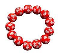 TEMOOUES Moda Halloween Legno Bead Pumpkin Spidererb Divertente Viso Del Braccialetto Catena di Collegamento A Mano Per Gli Accessori Delle Donne Accessorio Festa di Halloween, Misura unica, come