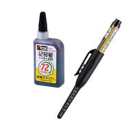 TEMOOUES Pennarello a testa lunga con scala nera rossore blu, punta lunga da falegname, con punta lunga 45 mm, per la lavorazione del legno