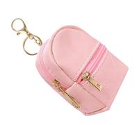 TEMOOUES Piccolo zaino alla moda portachiavi borsa cosmetica per le donne robusto in pelle PU porta rossetti e organizer per carte, PK