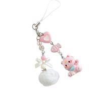 TEMOOUES Portachiavi con gatti in stile cartone animato, accessorio alla moda per borsa, elegante ciondolo in lega, adatto per decorazioni per la casa uniche portachiavi a forma, D, Hanging rope
