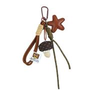 TEMOOUES Portachiavi leggero con ciondolo a forma di stella, elegante corda intrecciata, in metallo, portachiavi alla moda, per uso quotidiano, portachiavi portatile a forma di stella per borse, D