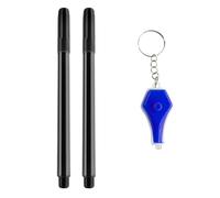 TEMOOUES Set di 2 penne con inchiostro invisibile, portachiavi per messaggi segreti, penna segreta, per bambini, compleanni, feste di Natale, messaggi, ciondolo