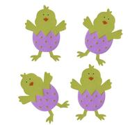 TEMOOUES Set di 4 contenitori per posate pasquali a forma di pulcino Eleagnt Easters Chick Utensili per una cena elegante e facile da pulire