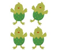 TEMOOUES Set di 4 contenitori per posate pasquali a forma di pulcino Eleagnt Easters Chick Utensili per una cena elegante e facile da pulire