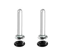 TEMOOUES Set di dilatatori per orecchie in vetro robusto per dilatatori per orecchie con singolo flare expander gioielli per gli appassionati di piercing al corpo, 3, Vetro