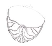 TEMOOUES Strass mezzo regolabile dimensione elegante perline viso usura perfetto per cosplay e appassionati di moda strass accessori, Misura unica, come descritto