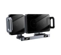 TEMOOUES Supporto per telefono di ricarica per auto stabile da 15 W Supporto regolabile per tutti gli smartphone Clip di sfiato stabile Supporto per telefono per auto