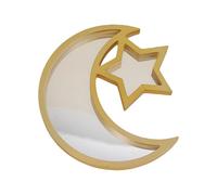 TEMOOUES Vassoio decorativo per torte Eid Festival, piatto a forma di stella, per snack, dessert, pasticcini, decorazioni religiose per la casa, vassoio per celebrazione religiosa