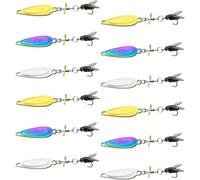 Tempante per la pesca dell'elica di metallo, Attrazione del pesce Slide tentazione, Trota per spigolose della bassino DEFFICIZIONE VARIE PESCA,12pcs